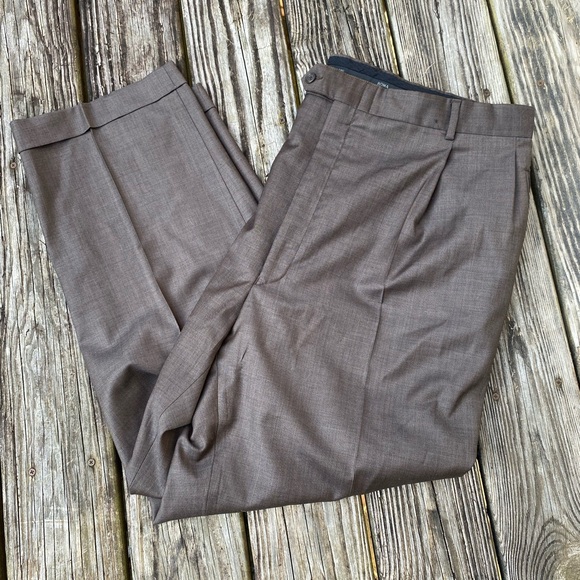 Lineage Other - Brown/Grey Men’s 48 Lineage Wool Tuxedo Dress Pants (Pants Only)